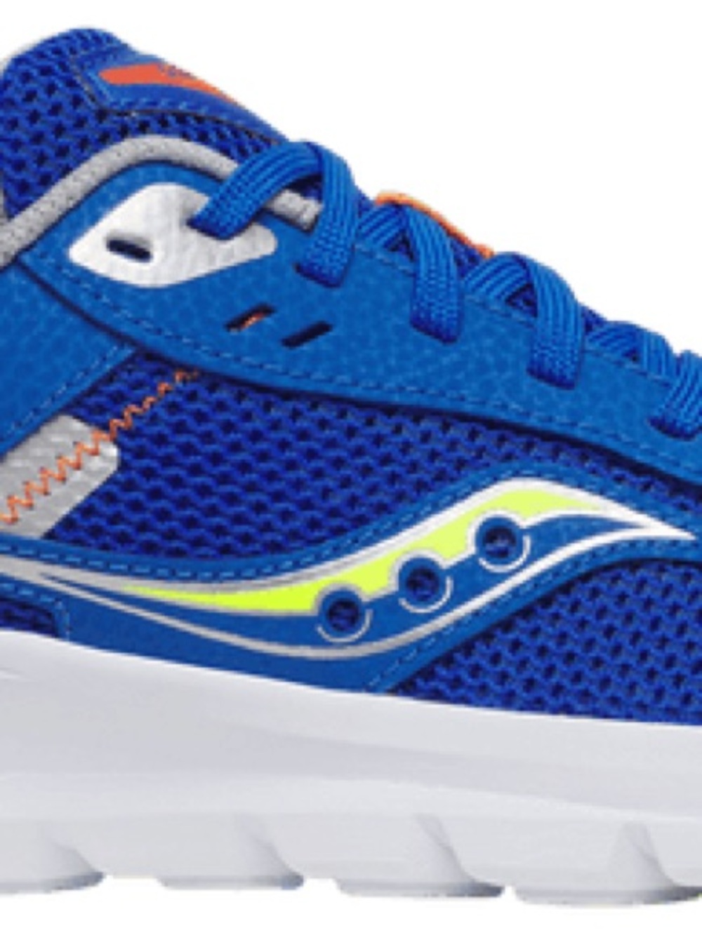 Saucony Kids Royal Blue and Lime Athletic Sneakers